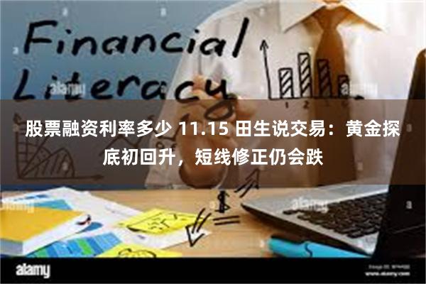 股票融资利率多少 11.15 田生说交易：黄金探底初回升，短线修正仍会跌