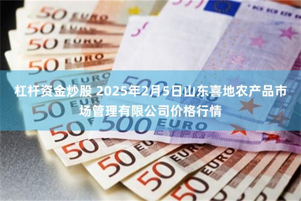 杠杆资金炒股 2025年2月5日山东喜地农产品市场管理有限公司价格行情