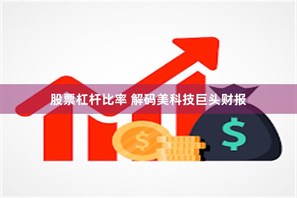 股票杠杆比率 解码美科技巨头财报